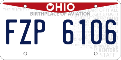 OH license plate FZP6106