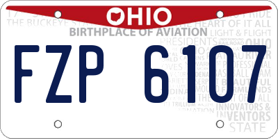 OH license plate FZP6107