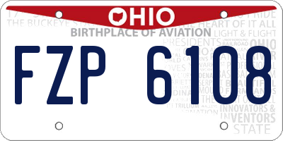 OH license plate FZP6108