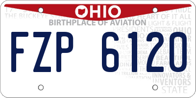 OH license plate FZP6120