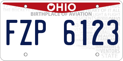OH license plate FZP6123