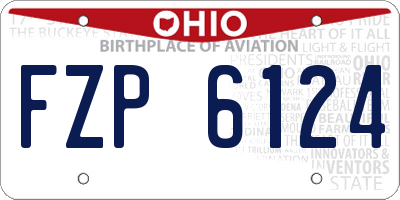 OH license plate FZP6124