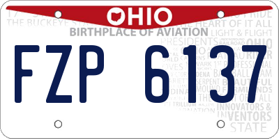 OH license plate FZP6137