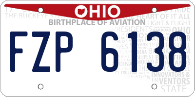 OH license plate FZP6138