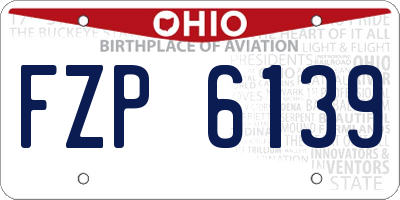 OH license plate FZP6139