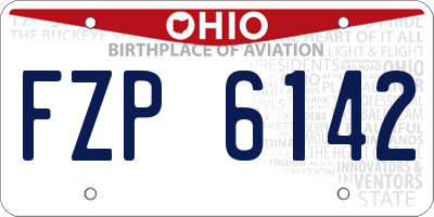 OH license plate FZP6142