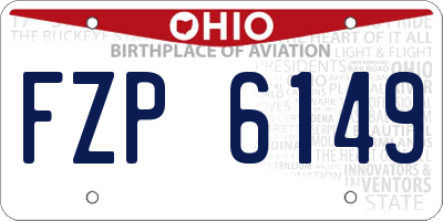 OH license plate FZP6149