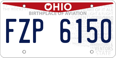 OH license plate FZP6150