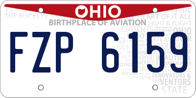 OH license plate FZP6159