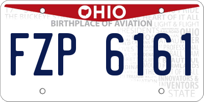 OH license plate FZP6161