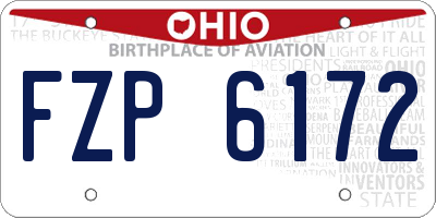 OH license plate FZP6172
