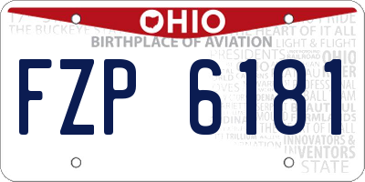 OH license plate FZP6181