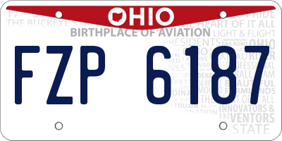 OH license plate FZP6187