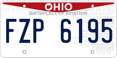 OH license plate FZP6195
