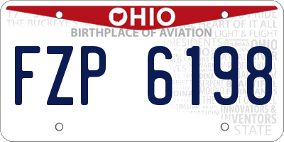 OH license plate FZP6198