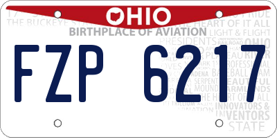 OH license plate FZP6217