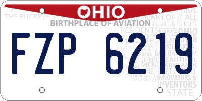 OH license plate FZP6219