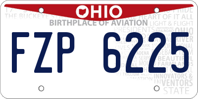 OH license plate FZP6225