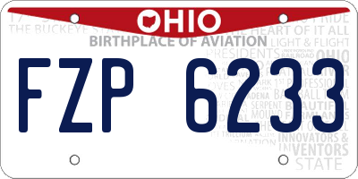 OH license plate FZP6233