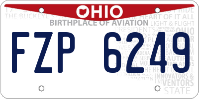 OH license plate FZP6249