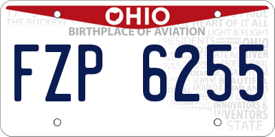 OH license plate FZP6255