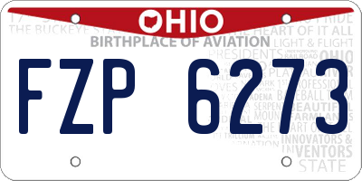 OH license plate FZP6273
