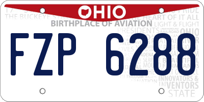 OH license plate FZP6288