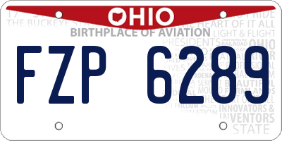 OH license plate FZP6289