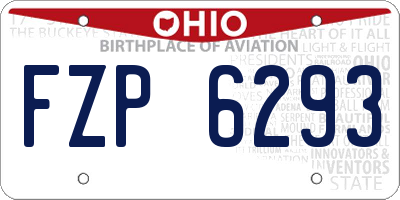 OH license plate FZP6293