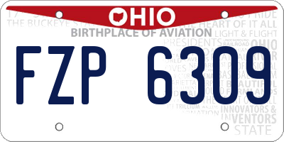 OH license plate FZP6309