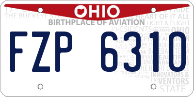 OH license plate FZP6310