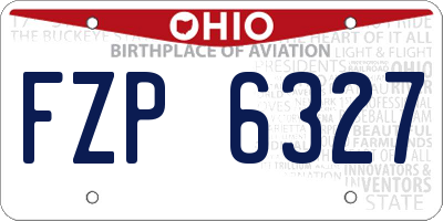 OH license plate FZP6327