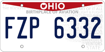 OH license plate FZP6332