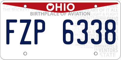 OH license plate FZP6338