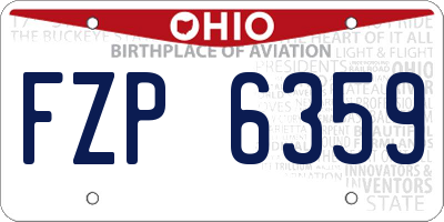 OH license plate FZP6359