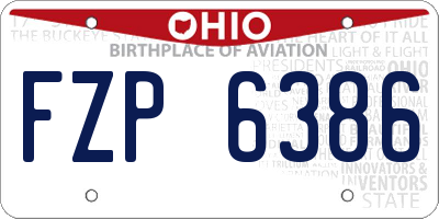 OH license plate FZP6386