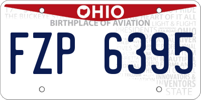 OH license plate FZP6395