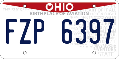 OH license plate FZP6397