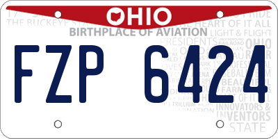 OH license plate FZP6424