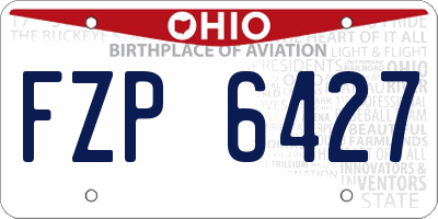 OH license plate FZP6427