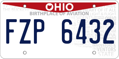 OH license plate FZP6432
