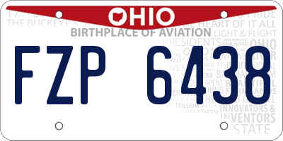 OH license plate FZP6438