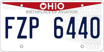 OH license plate FZP6440