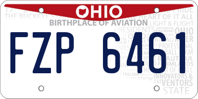 OH license plate FZP6461