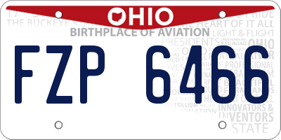 OH license plate FZP6466