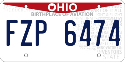 OH license plate FZP6474
