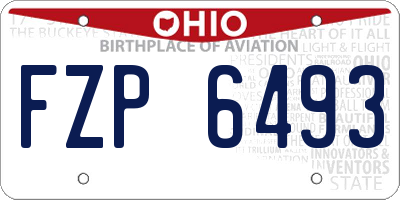 OH license plate FZP6493