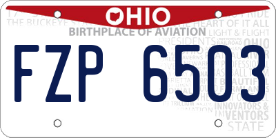 OH license plate FZP6503