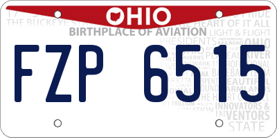OH license plate FZP6515