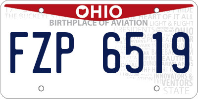 OH license plate FZP6519
